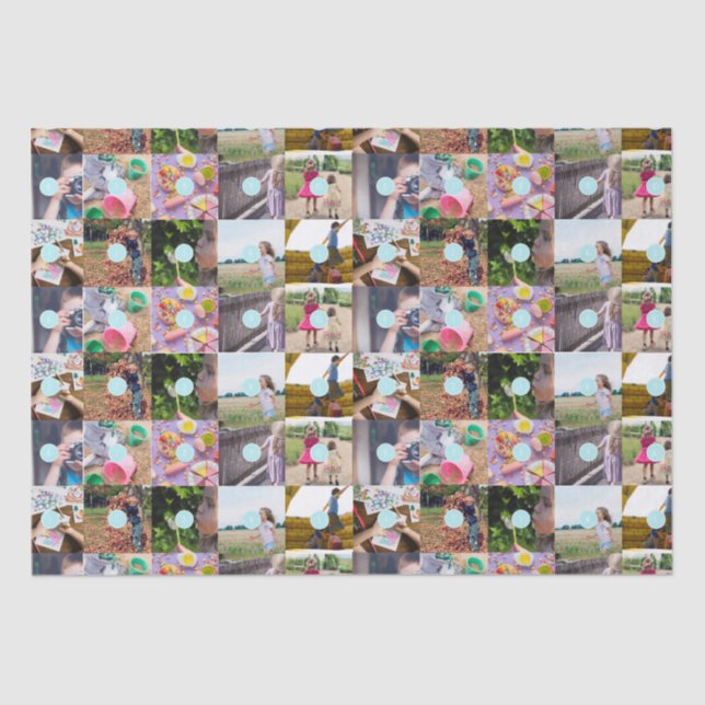 Christmas 10 Photos Collage  Tissue Paper (Front)