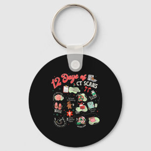 Christmas 12 Days Of Ct Technologist Cat Scan Radi Key Ring