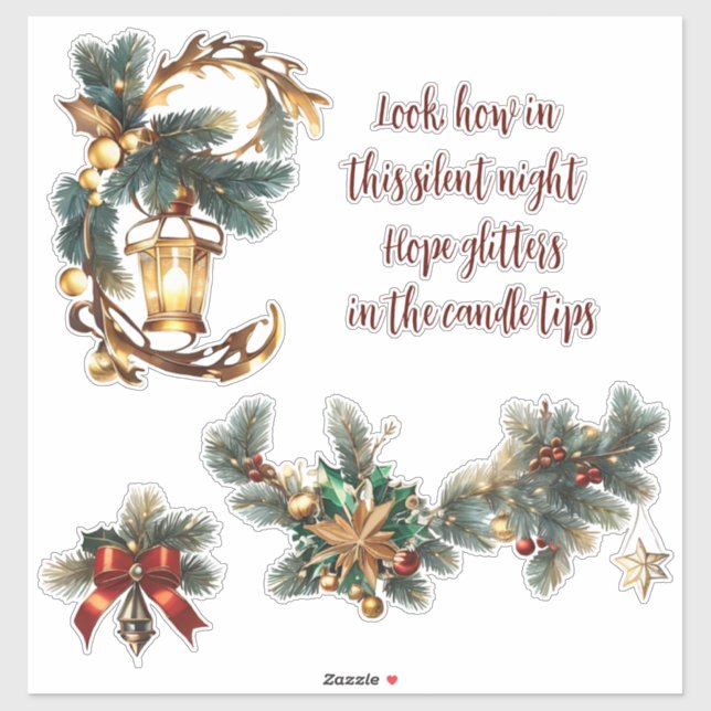 Christmas_17 Custom-Cut Vinyl Sticker (Sheet)