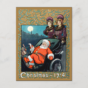 Christmas, 1904, vintage illustration postcard