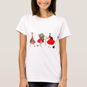 Christmas 1950 Vintage Ladies T-Shirt