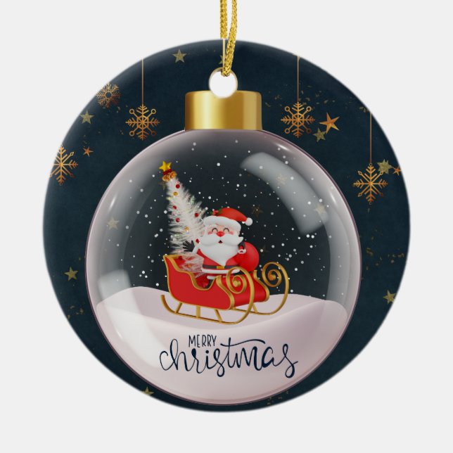 Christmas 1 ceramic tree decoration (Front)