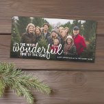Christmas 1 horizontal or Panoramic photo - Wonder Holiday Card<br><div class="desc">It's the most wonderful time of the year! A simple and modern holiday design that highlights your photos. If you have any problems with your pictures or text,  click on the customise button and you will be able to move things around and make changes.</div>