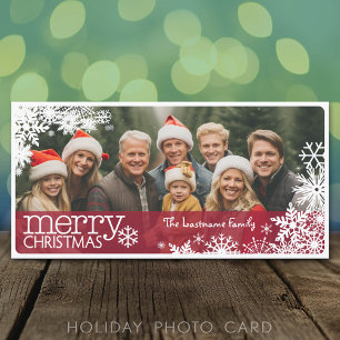 Christmas 1 Photo - Covered in Snowflakes Holiday Card