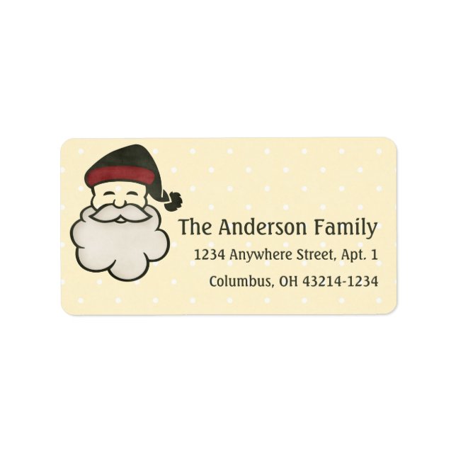 Christmas 1 : Santa Face 2 Return Address Label (Front)