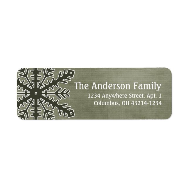 Christmas 1 : Snowflake 1d Return Address Labels (Front)