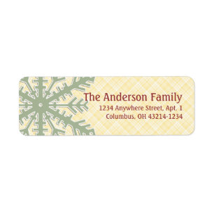 Christmas 1 : Snowflake 3 Return Address Labels