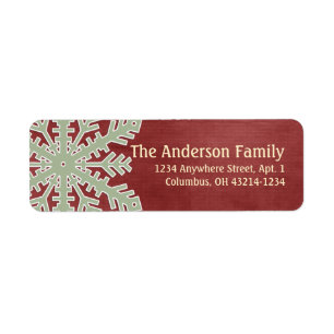 Christmas 1 : Snowflake 3c Return Address Labels