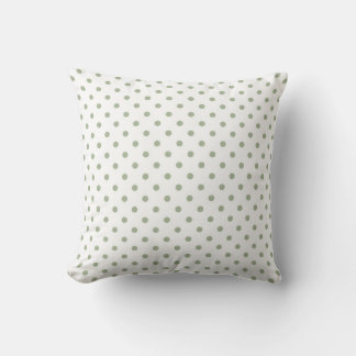 Christmas 1 : White w Green Polka Dots Pillow 3