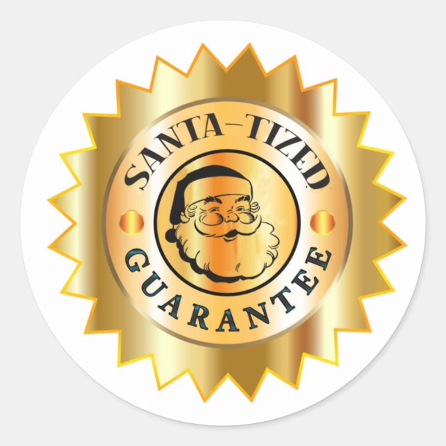 Christmas 2020 Covid Santa-tized Gold Seal (Front)