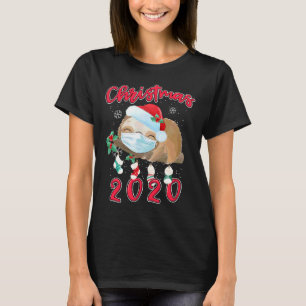 Christmas 2020 Sloth Mask Matching T-Shirt