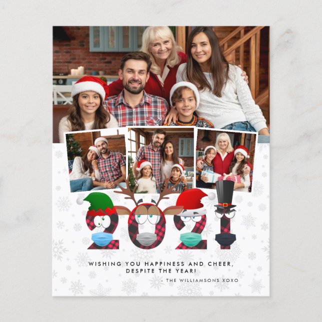 Christmas 2021 | Budget Fun Masks & 4 Photos Plaid (Front)