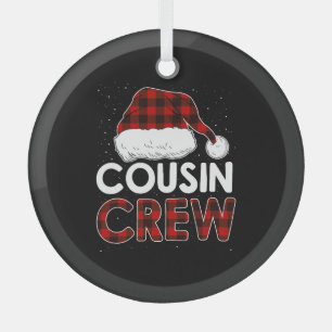 Christmas 2021 Cousin Crew Glass Tree Decoration