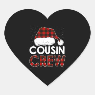 Christmas 2021 Cousin Crew Heart Sticker