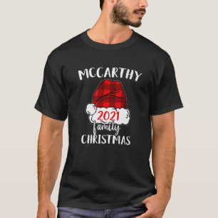 Christmas 2021 Mccarthy Matching Pajama Santa Hat T-Shirt