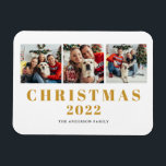 Christmas 2022 Family Photo Collage Magnet<br><div class="desc">Christmas 2022 family photo collage magnet. Replace the photos with your own and change the text.</div>