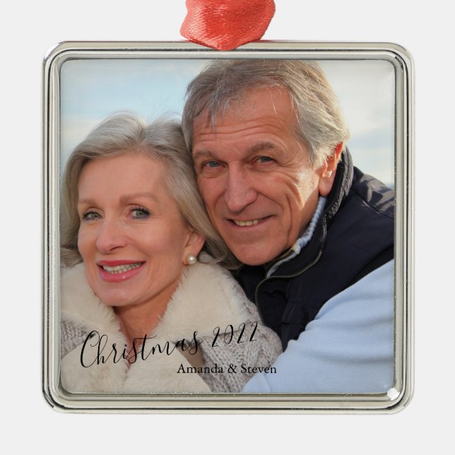 Christmas 2022 Photo  Metal Tree Decoration (Front)