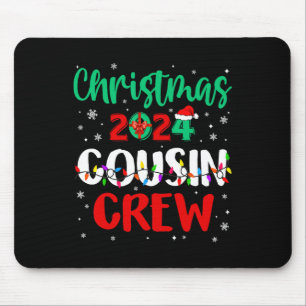 Christmas 2024 Cousin Crew Xmas Lights Funny Match Mouse Mat