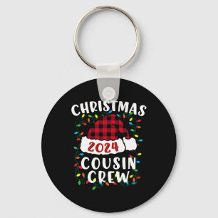 Christmas 2024 Cousin Crew Xmas Lights Santa Hat P Key Ring