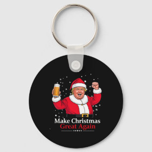 Christmas 2024 Funny Trump And Beer Make Christmas Key Ring