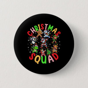 Christmas 2024 Team Santa Elf Squad Xmas Matching 6 Cm Round Badge
