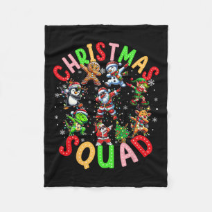 Christmas 2024 Team Santa Elf Squad Xmas Matching Fleece Blanket