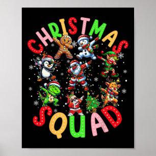 Christmas 2024 Team Santa Elf Squad Xmas Matching Poster