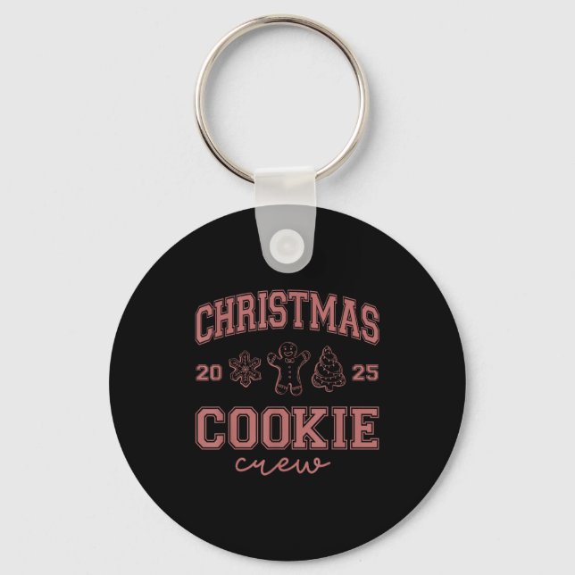 Christmas 2025 Cookie Crew Gingerbread Funny Chris Key Ring (Front)