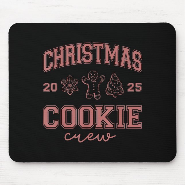 Christmas 2025 Cookie Crew Gingerbread Funny Chris Mouse Mat (Front)
