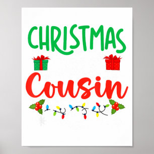 Christmas 2025 Cousin Crew Pajama Xmas Lights Fami Poster