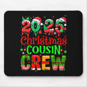 Christmas 2025 Cousin Crew Santa Hat Men Women Kid Mouse Mat