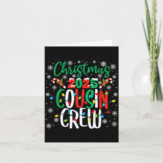 Christmas 2025 Cousin Crew Xmas Matching Family Gr Card (Front)