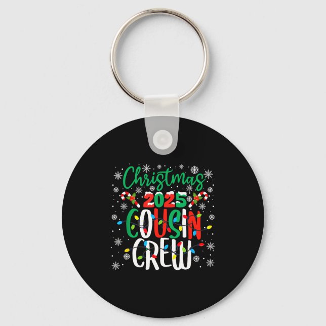 Christmas 2025 Cousin Crew Xmas Matching Family Gr Key Ring (Front)