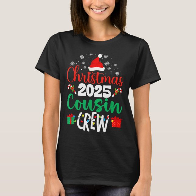 Christmas 2025 Cousin Crew Xmas Matching Family Gr T-Shirt (Front)