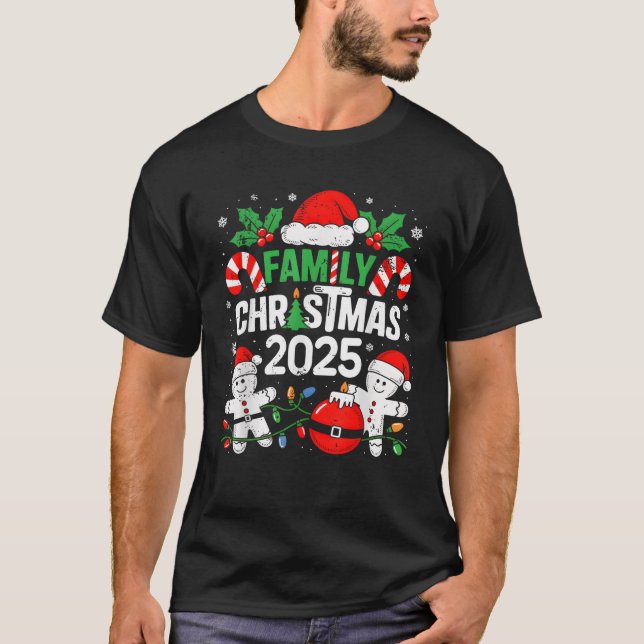Christmas 2025 Family Matching Costume Team Santa  T-Shirt (Front)
