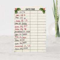 Christmas 2025 Old Library Card