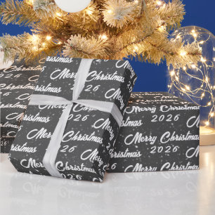 Christmas 2025 On Grey Wrapping Paper