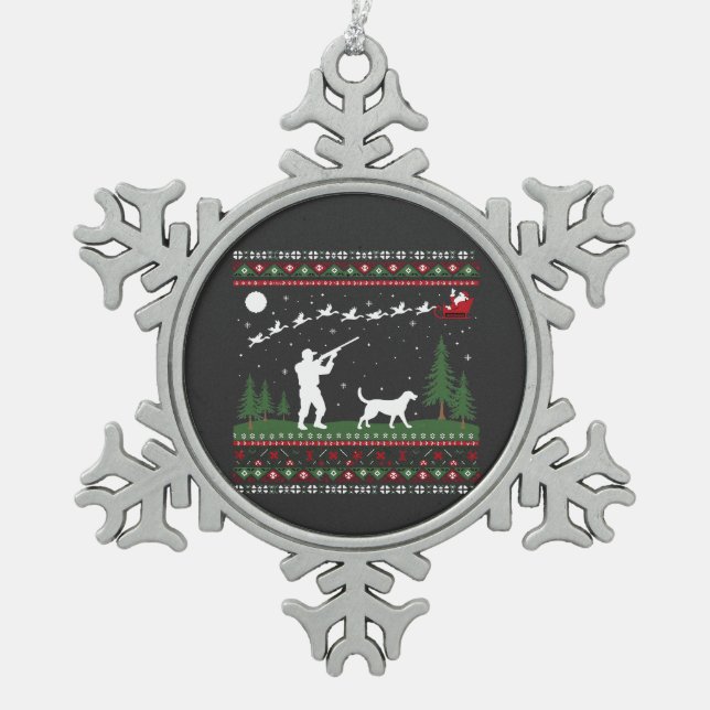 christmas 2025, snowflake pewter christmas ornament (Front)
