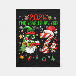 Christmas 2025 The Year I Barely Survived Six Seve Fleece Blanket