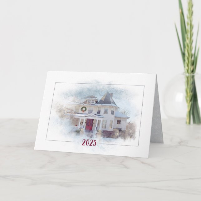 Christmas 2025 Victorian House Card (Front)