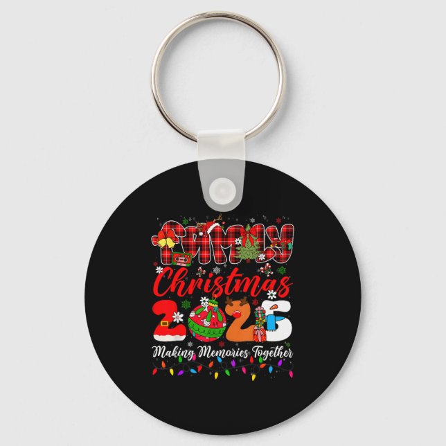 Christmas 2025 Xmas Lights Making Memories Togethe Key Ring (Front)