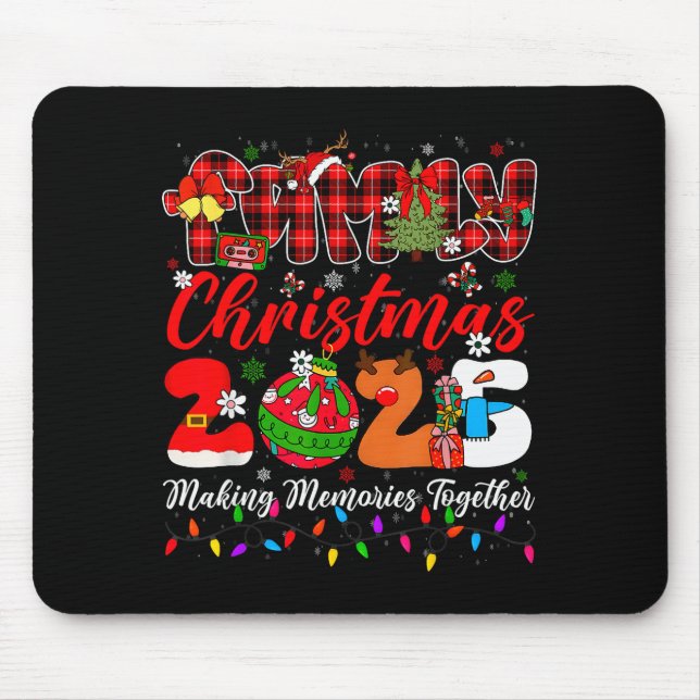 Christmas 2025 Xmas Lights Making Memories Togethe Mouse Mat (Front)