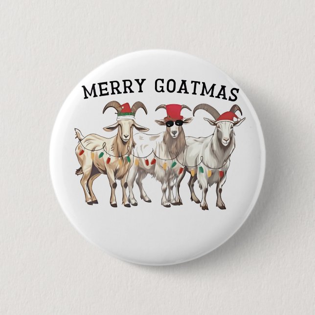 christmas 2026,  6 cm round badge (Front)