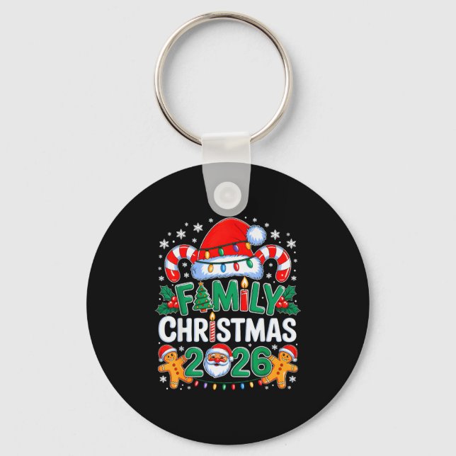 Christmas 2026 Family Matching Xmas Team Santa Squ Key Ring (Front)