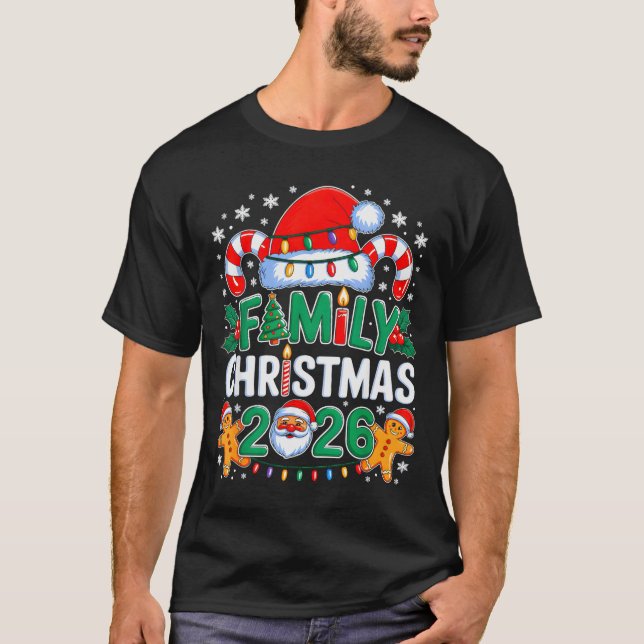 Christmas 2026 Family Matching Xmas Team Santa Squ T-Shirt (Front)