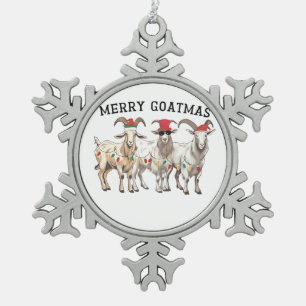christmas 2026, snowflake pewter christmas ornament