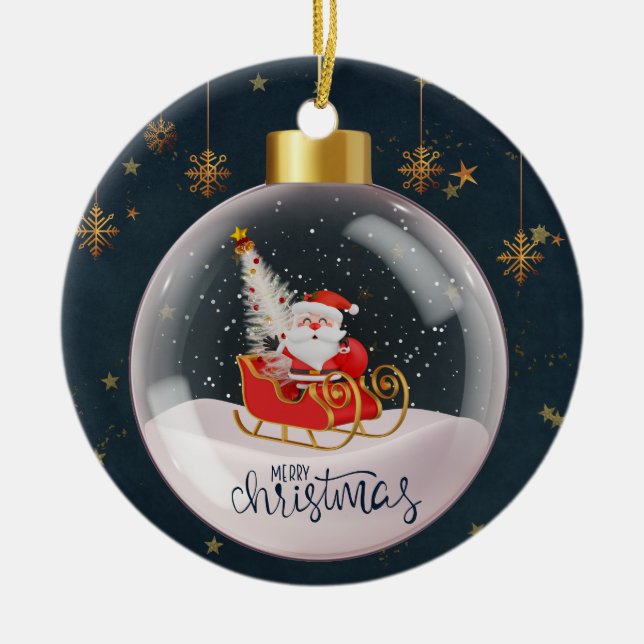 Christmas 2 ceramic tree decoration (Front)