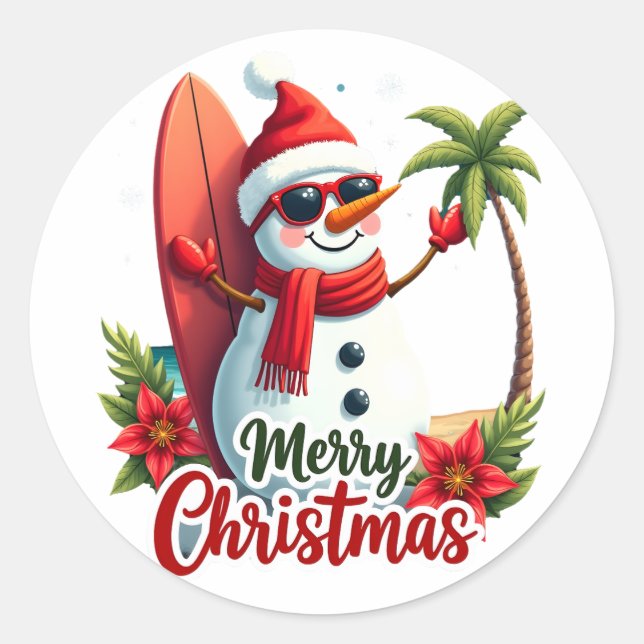 christmas (2) classic round sticker (Front)