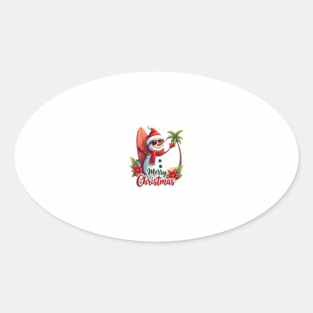 christmas (2) oval sticker (Front)