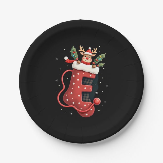 Christmas (2) paper plate (Front)